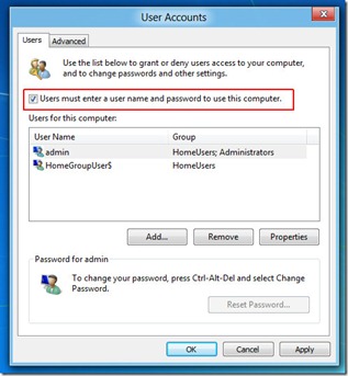automaticly log in to windows 8