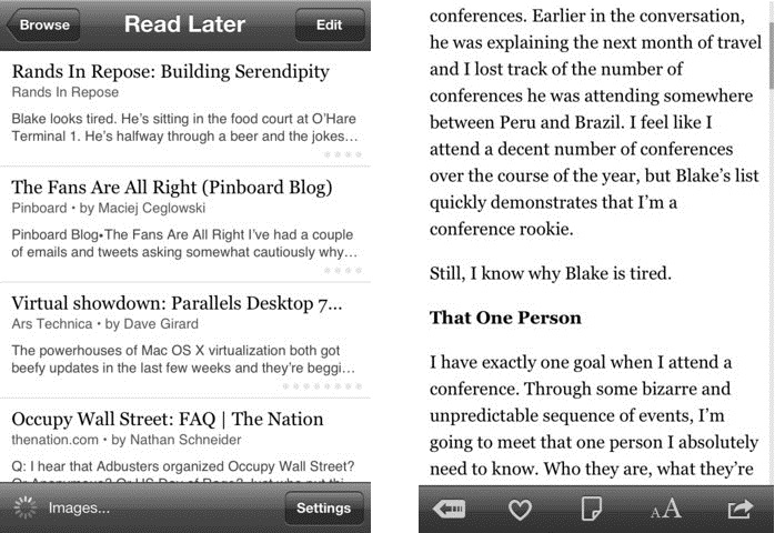 Instapaper for iPhone