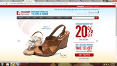 Famous Footwear website to buy footwear on